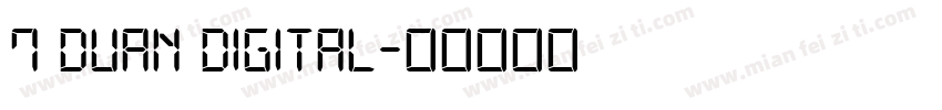 7 Duan digital字体转换